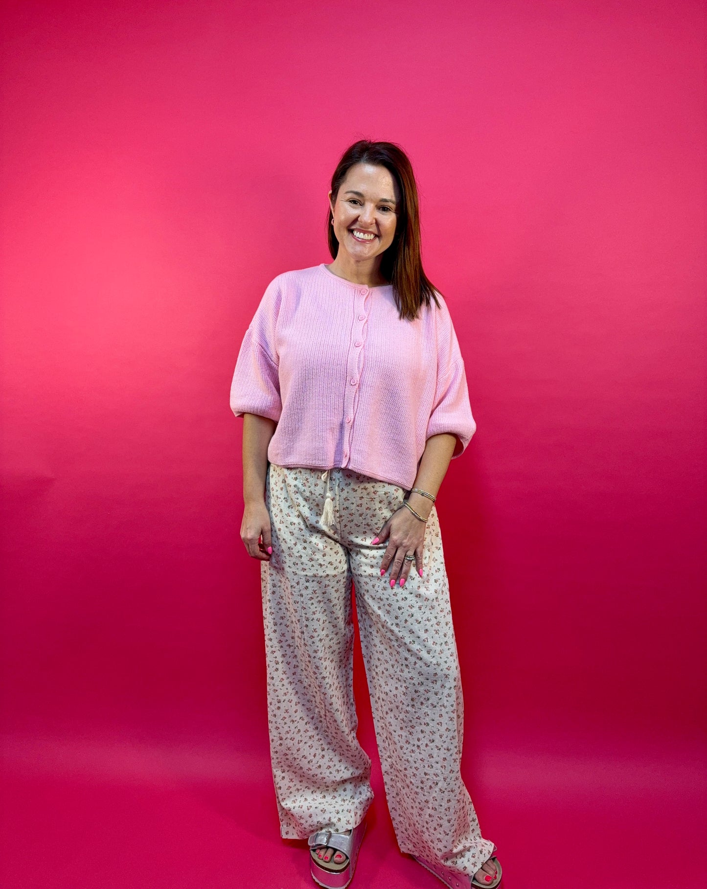 Floral Drawstring Pants
