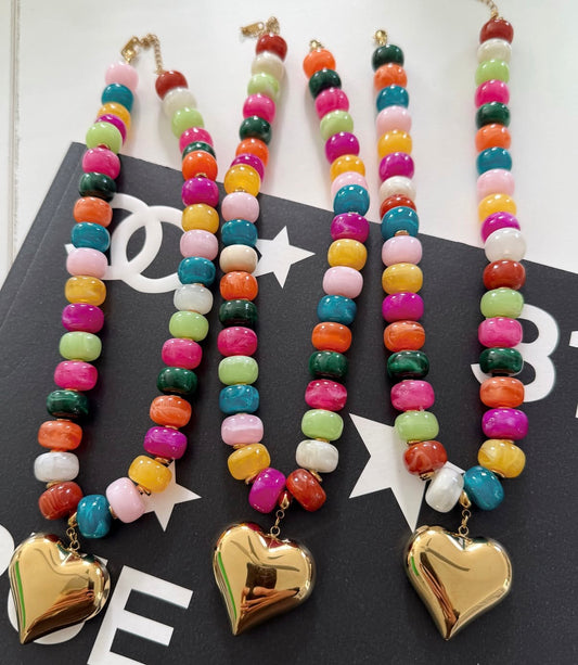 Multi sugar bead necklace