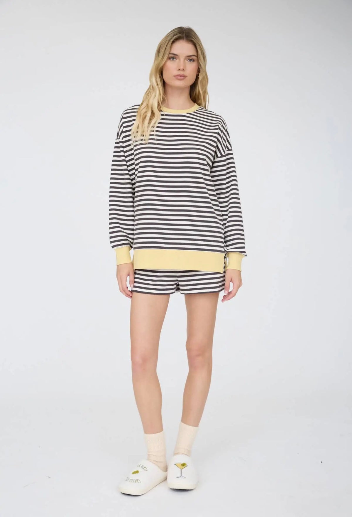 Charcoal Stripe Set