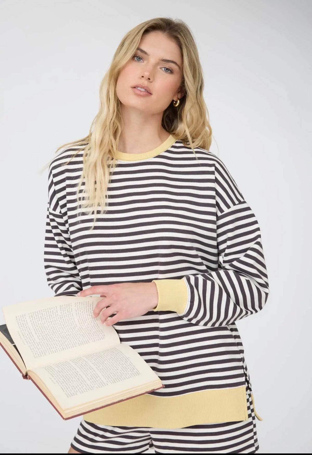 Charcoal Stripe Set