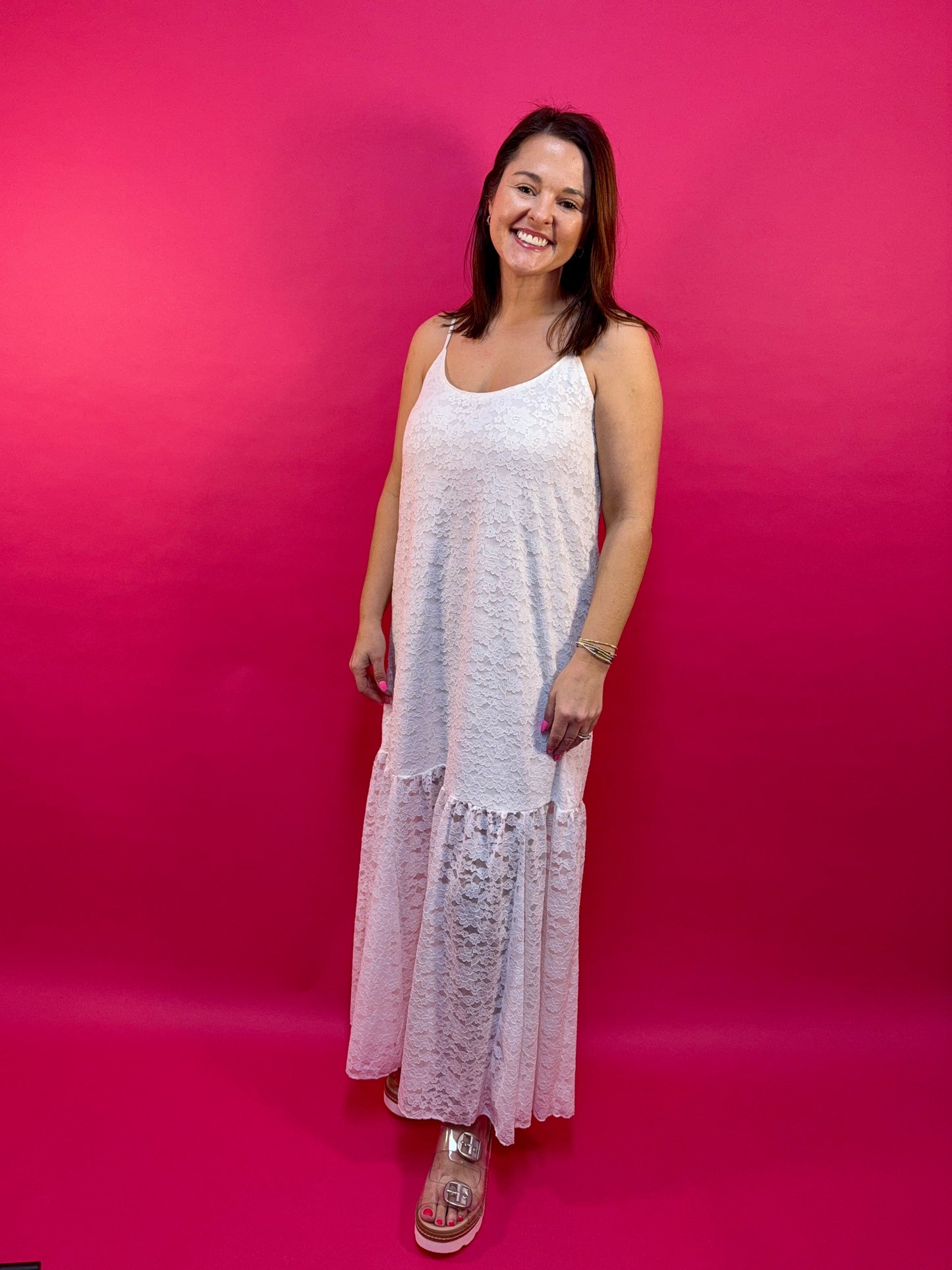 Flora Lace Midi Dress