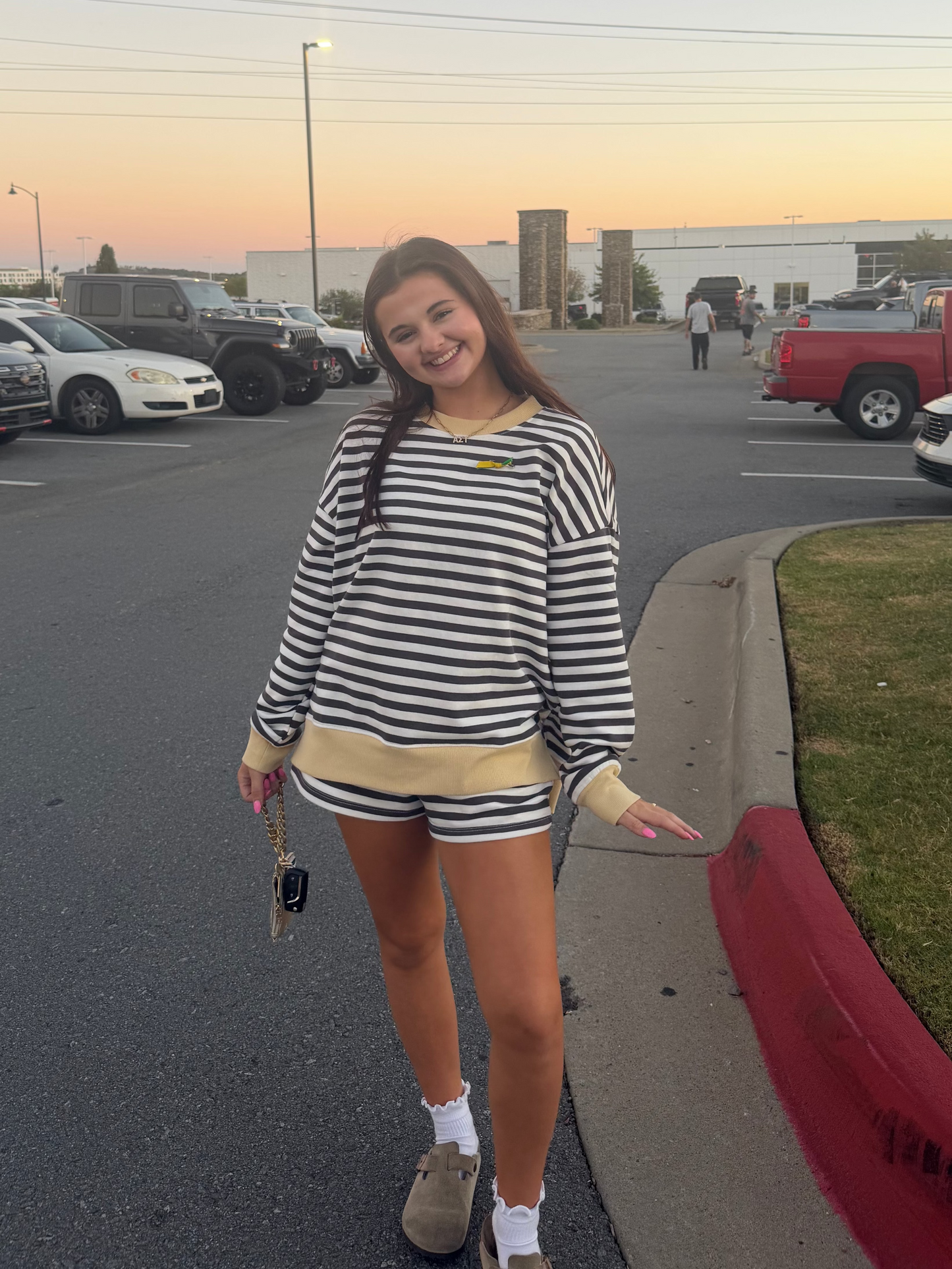Charcoal Stripe Set